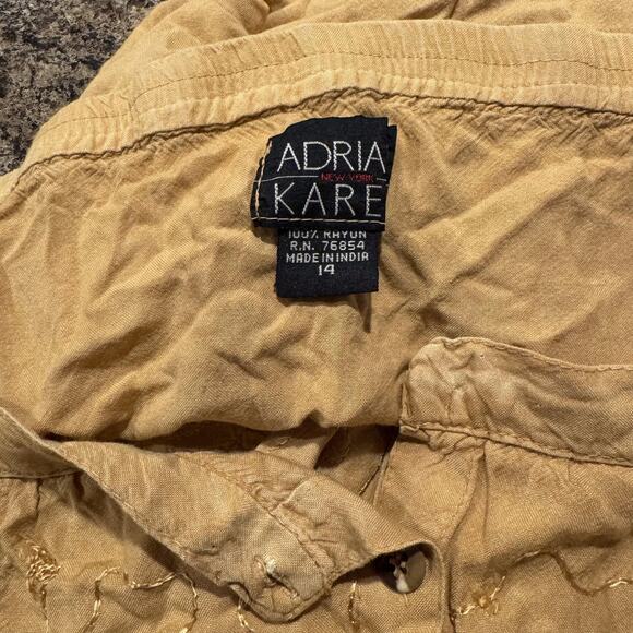 Adrian Karen Womens Skirt Vintage Button Maxi Embroidered Boho Cottage 14 LB - Picture 2 of 7